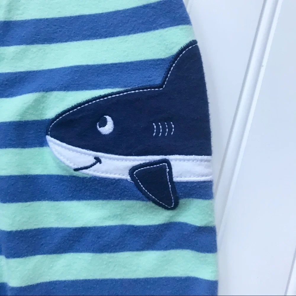 •Carter’s• striped shark romper